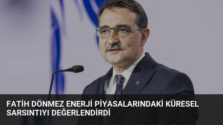 Fatih Dönmez Enerji Piyasalarındaki Küresel Sarsıntıyı Değerlendirdi