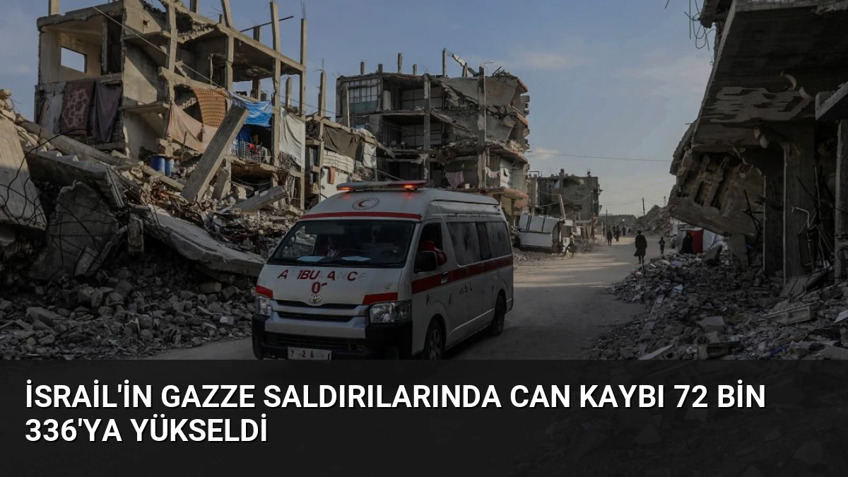 İsrail’in Gazze Saldırılarında Can Kaybı 72 Bin 336’ya Yükseldi
