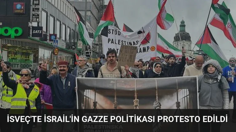 İsveç’te İsrail’in Gazze Politikası Protesto Edildi