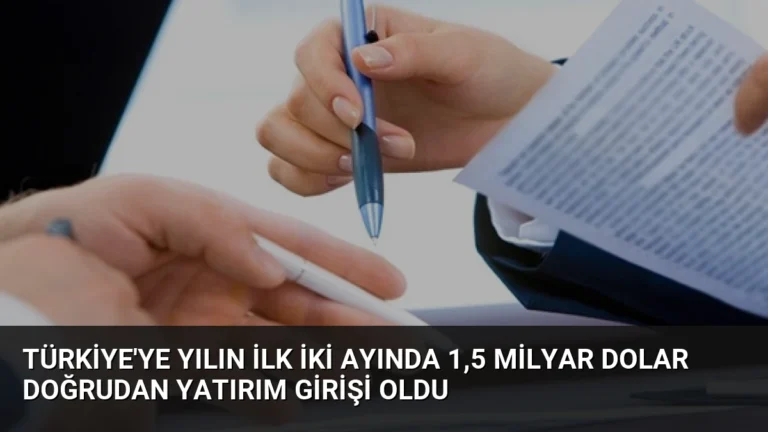 Türkiye’ye Yılın İlk İki Ayında 1,5 Milyar Dolar Doğrudan Yatırım Girişi Oldu