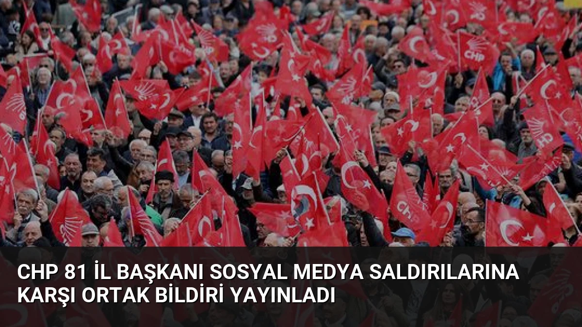 CHP 81 İl Başkanı Sosyal Medya Saldırılarına Karşı Ortak Bildiri Yayınladı