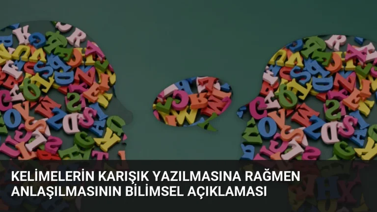 Kelimelerin Karışık Yazılmasına Rağmen Anlaşılmasının Bilimsel Açıklaması