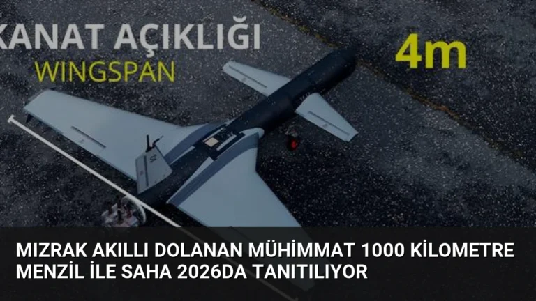 Mızrak Akıllı Dolanan Mühimmat 1000 Kilometre Menzil ile SAHA 2026da Tanıtılıyor