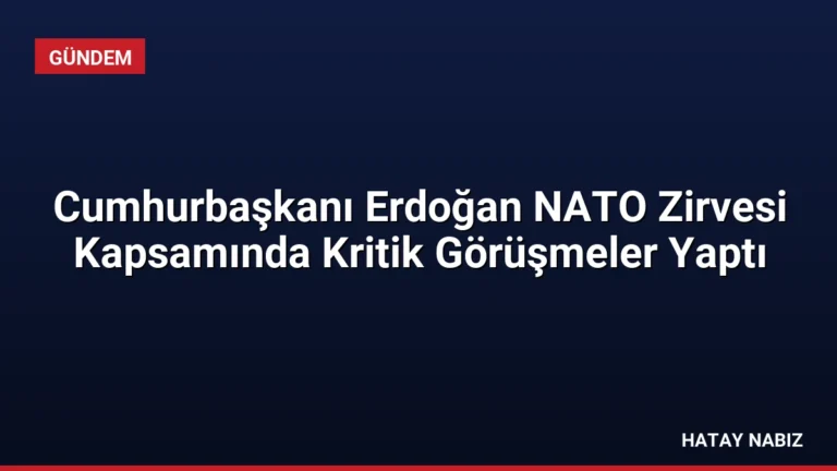 Cumhurbaşkanı Erdoğan NATO Zirvesi Kapsamında Kritik Görüşmeler Yaptı