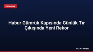 Habur Gümrük Kapısında Günlük Tır Çıkışında Yeni Rekor