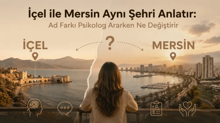 İçel ile Mersin Aynı Şehri Anlatır: Ad Farkı Psikolog Ararken Ne Değiştirir