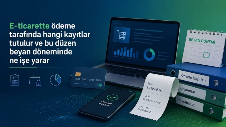 E-ticarette ödeme tarafında hangi kayıtlar tutulur ve bu düzen beyan döneminde ne işe yarar?