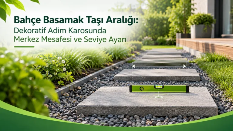Bahçe Basamak Taşı Aralığı: Dekoratif Adım Karosunda Merkez Mesafesi ve Seviye Ayarı