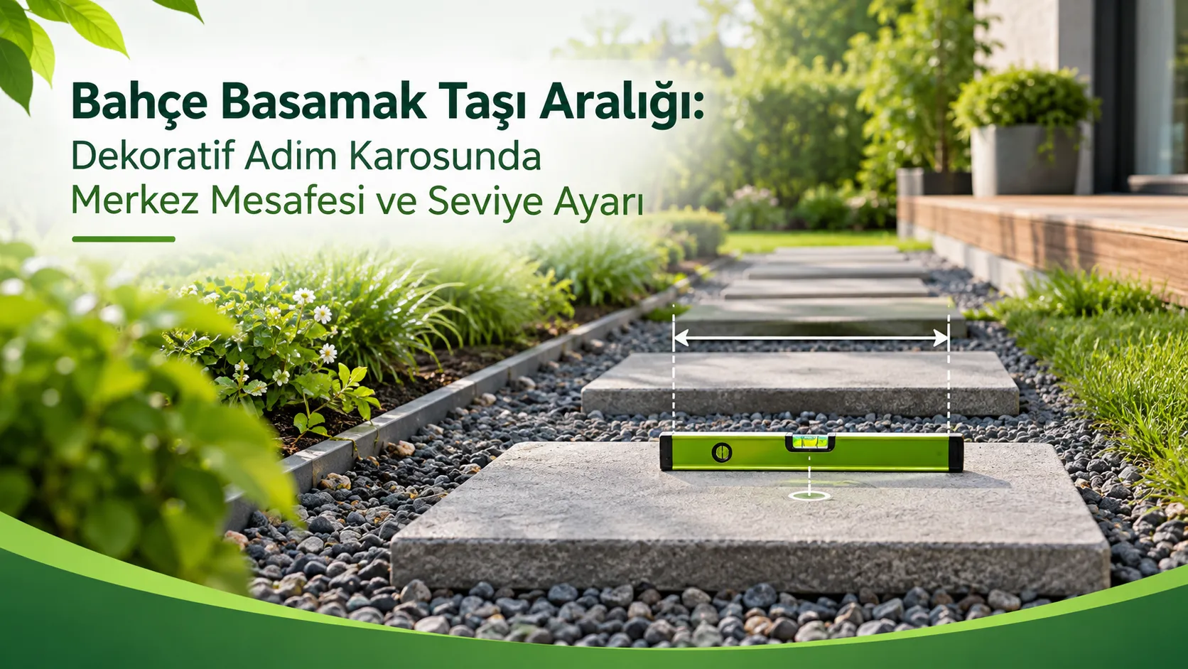 Bahçe Basamak Taşı Aralığı: Dekoratif Adım Karosunda Merkez Mesafesi ve Seviye Ayarı