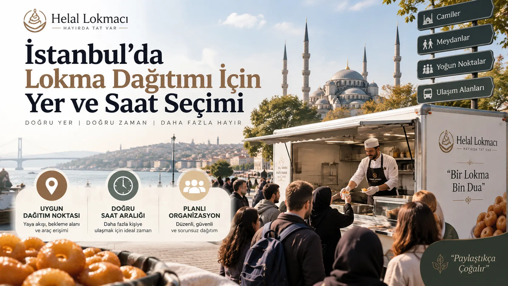 İstanbul’da Lokma Dağıtımı İçin Yer ve Saat Seçimi