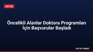 Öncelikli Alanlar Doktora Programları İçin Başvurular Başladı