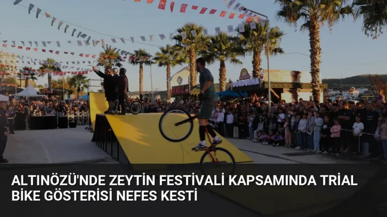 Altınözü’nde Zeytin Festivali Kapsamında Trial Bike Gösterisi Nefes Kesti