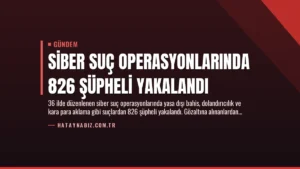 Siber Suç Operasyonlarında 826 Şüpheli Yakalandı