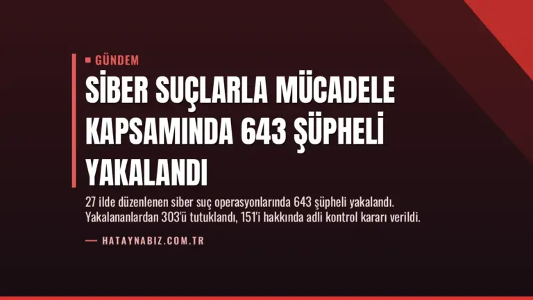 Siber Suçlarla Mücadele Kapsamında 643 Şüpheli Yakalandı