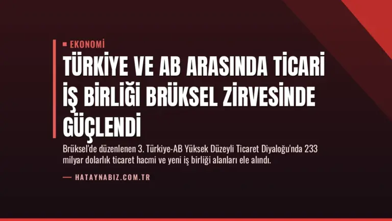 Türkiye ve AB Arasında Ticari İş Birliği Brüksel Zirvesinde Güçlendi