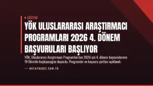 YÖK Uluslararası Araştırmacı Programları 2026 4. Dönem Başvuruları Başlıyor